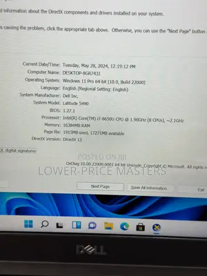 New Laptop Dell Latitude 5490 16GB Intel Core I7 SSD 256GB