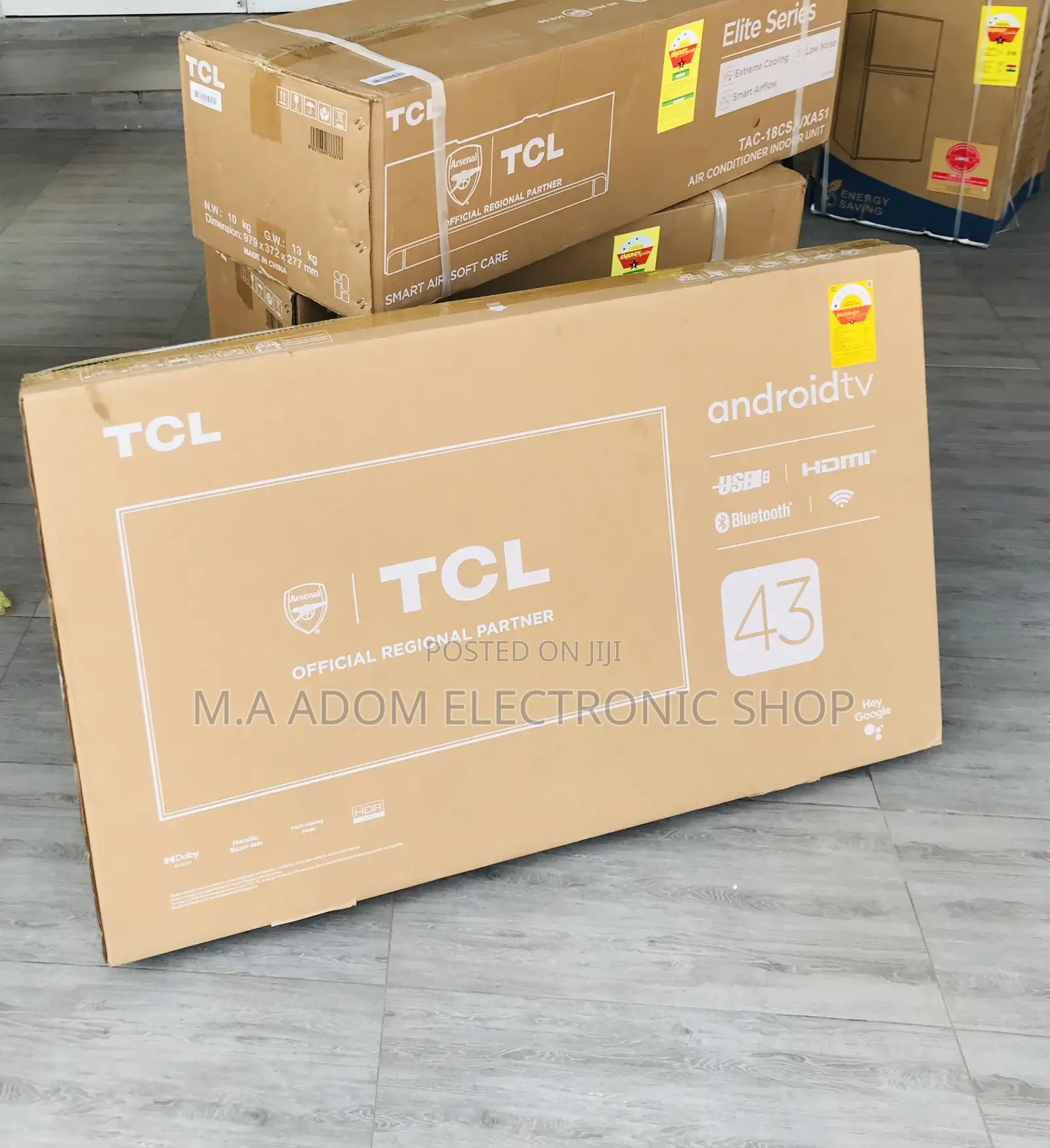 Authentic TCL 43 Inch Full HD Screen Google Tv(Black).
