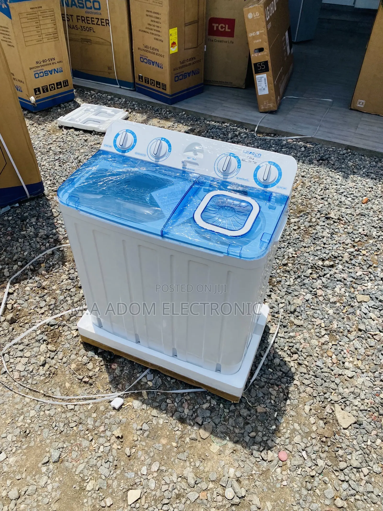 Semi-Automatic 7kg Nasco Top Load Electric Washing Machine.