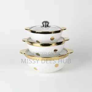 3pcs Ceramic Soup Pot