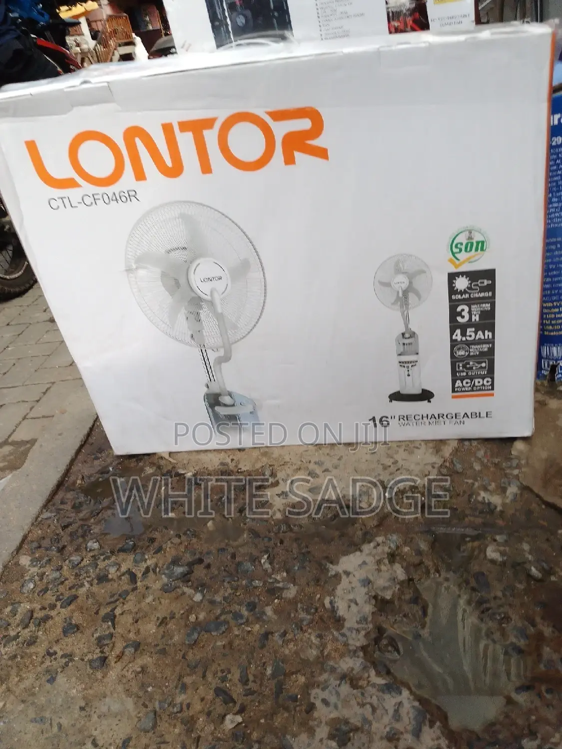 16" Rechargeable Water Mist Fan