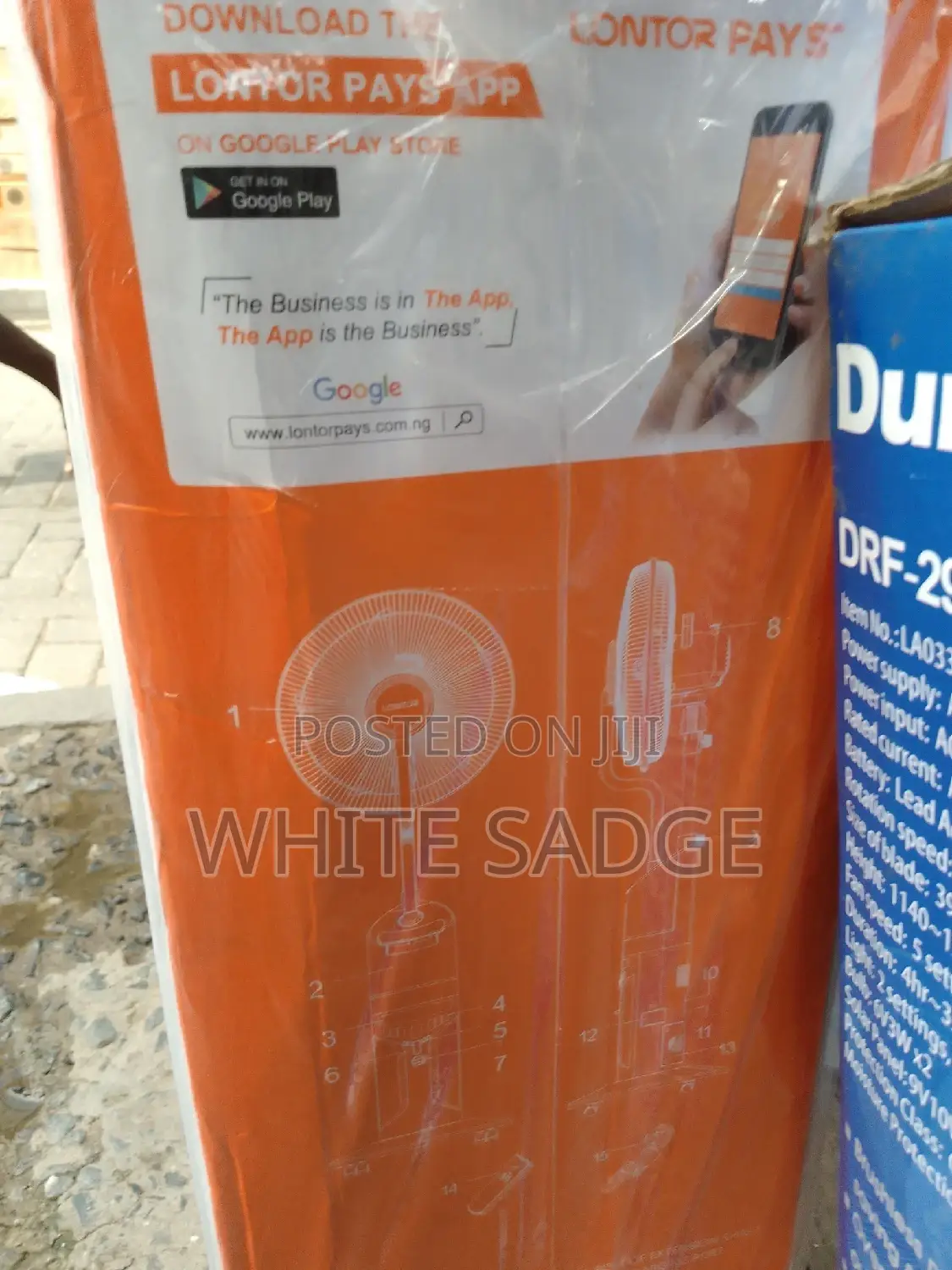 16" Rechargeable Water Mist Fan