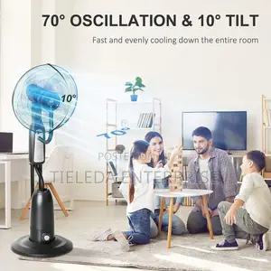 16" Water Mist Rechargeable Floor Fan With Remote Control