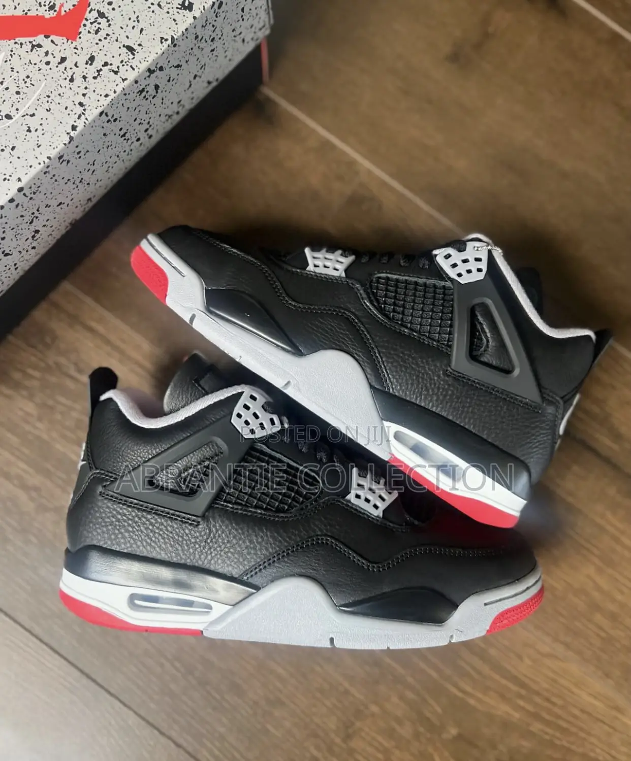 Air Jordan Retro 4 Bred Leather