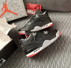 Air Jordan Retro 4 Bred Leather