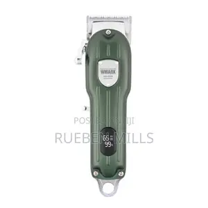 Green Metal Body Wmark Professional Cordless Hair Clipper