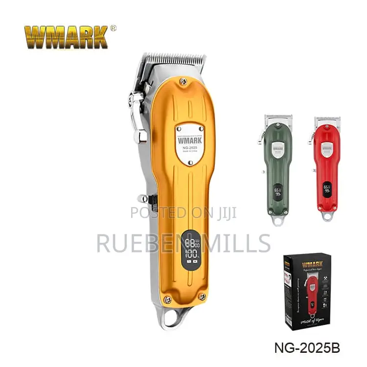 Yellow Full Metal Body Wmark Rechargeable Barbering Machine
