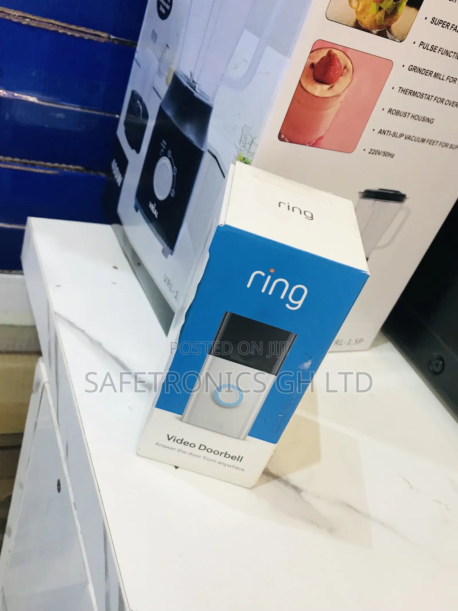 White/Black Reliable Ring Video Door Bell 