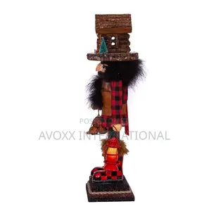 Kurt S.Adler 18" Hollywood Lodge Cabin Hat Nutcracker,HA0563