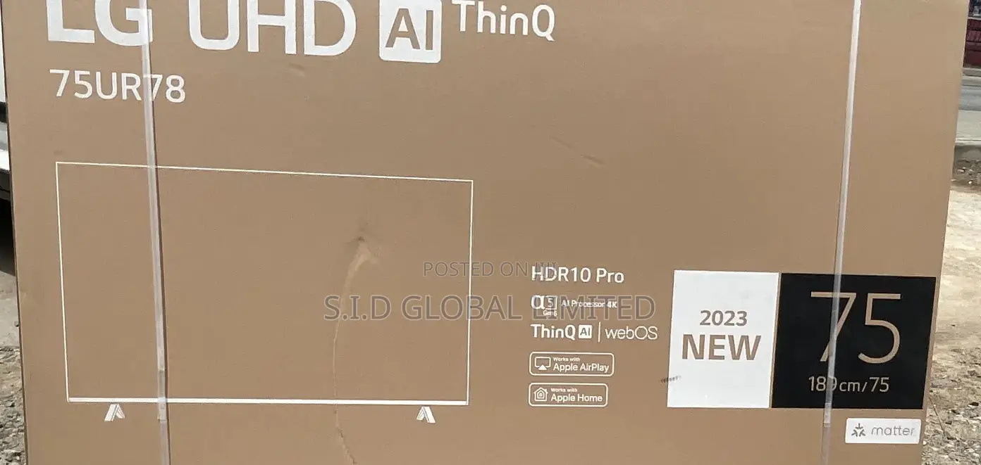 Brand New LG UR78 75 Inch Smart UHD TV
