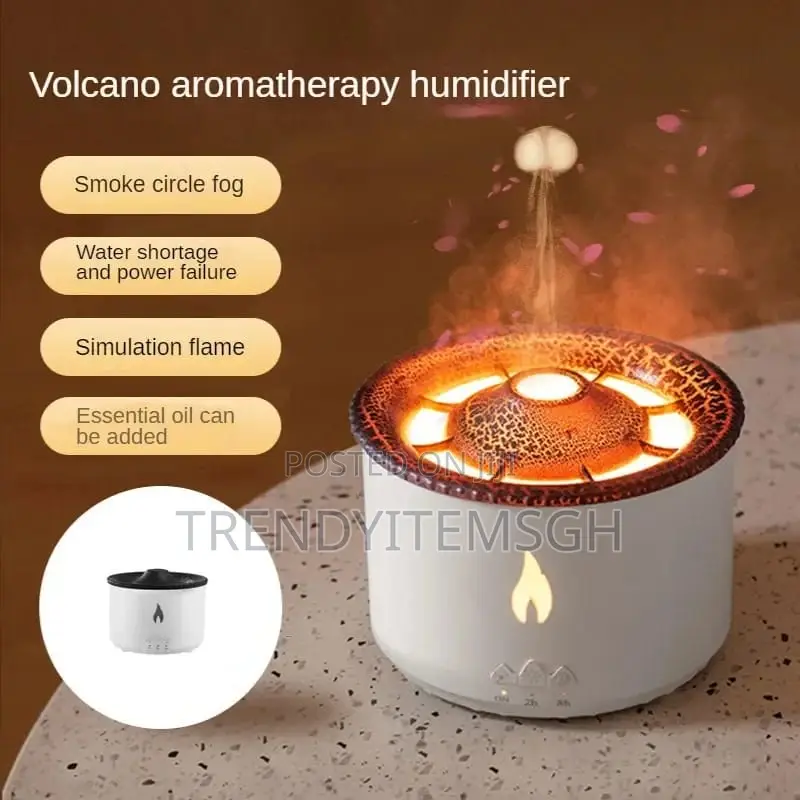 Volcanic Flame Humidifier Aroma Diffuser With Remote Control