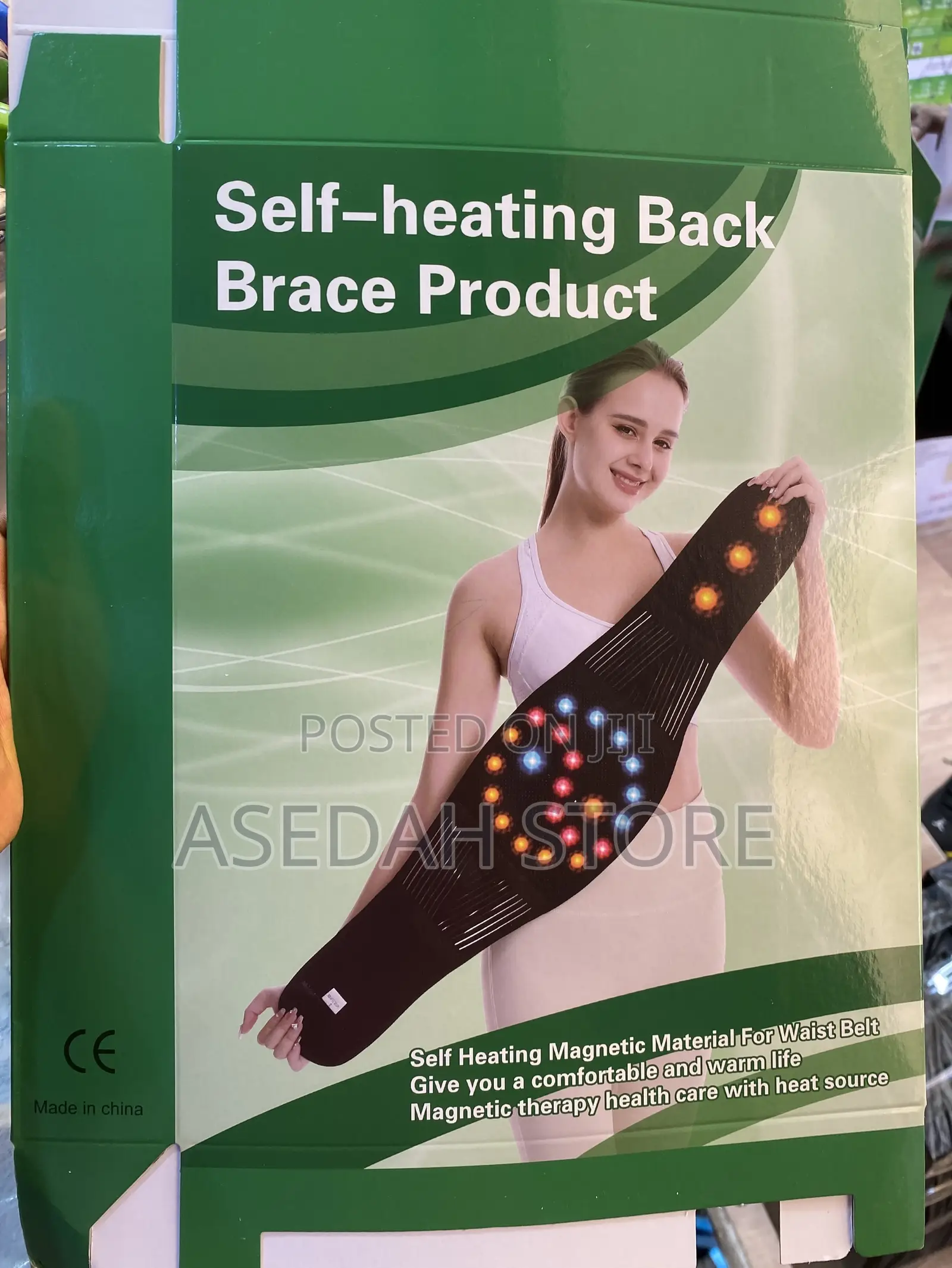 Self-Heating Back Brace - Black