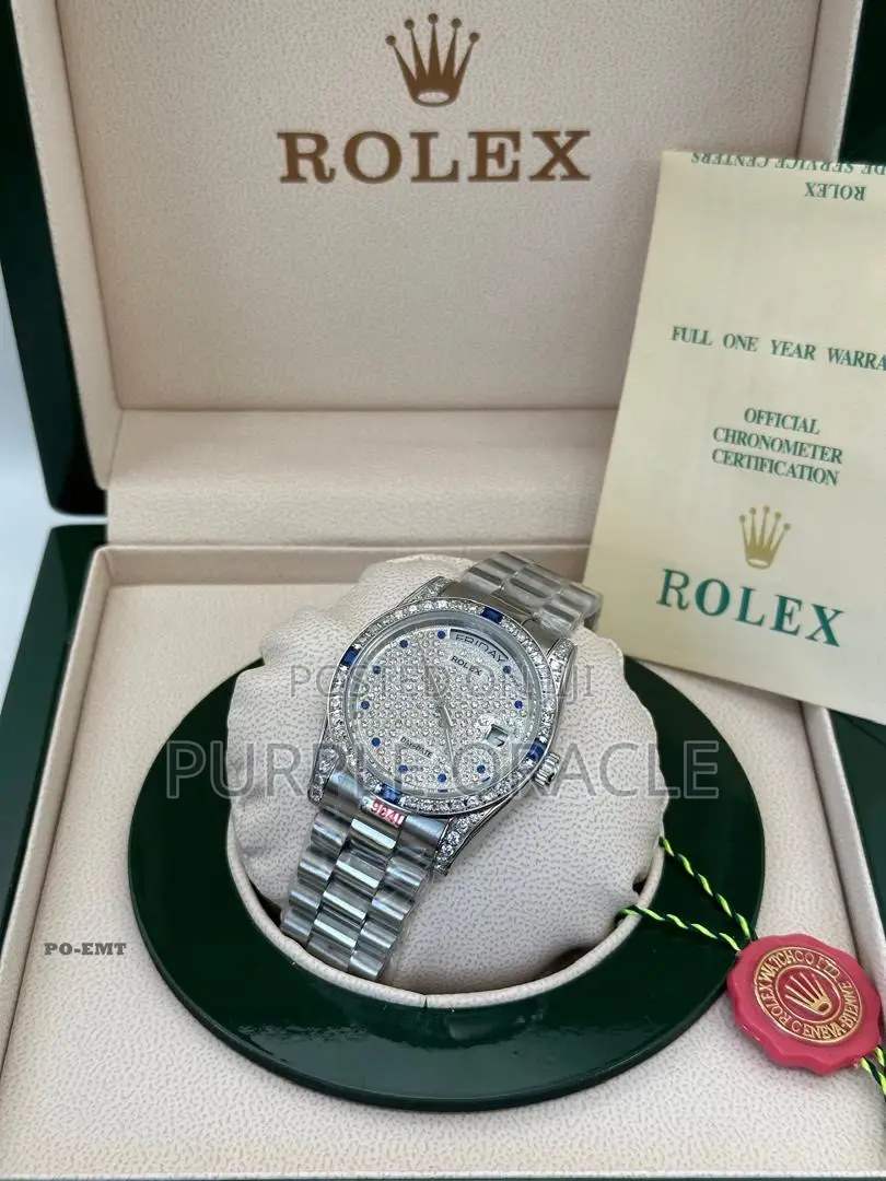 Shiny Stainless Steel Rolex Wristwear