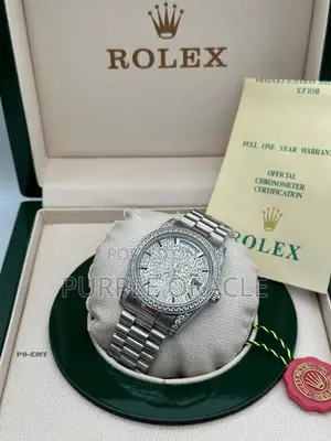 Shiny Stainless Steel Rolex Wristwear