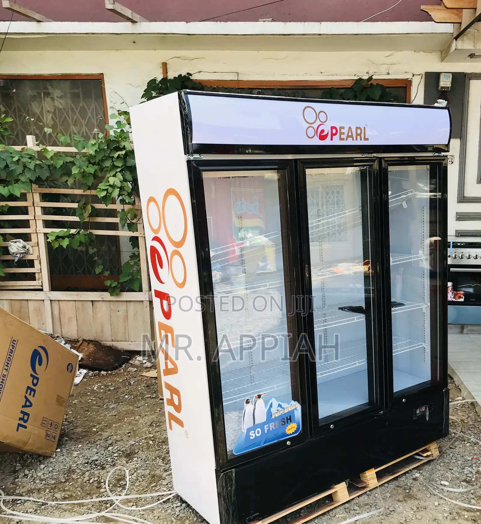 Original 3 Door Pearl PVC-150 Electric Display Fridge.