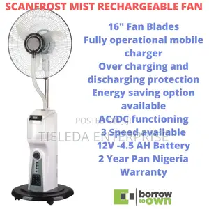 Water Mist Rechargeable Floor Fan