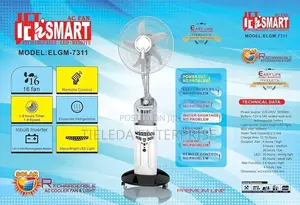 Water Mist Fan Rechargeable 16inchs