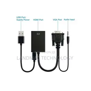 VGA to HDMI Converter Adapter Cable With Audio Output