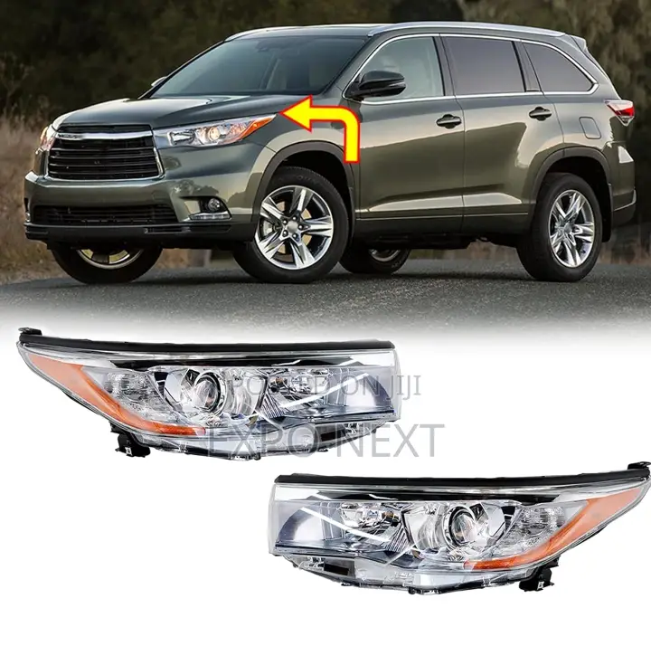 Highlander Headlights Assembly Pair 2017-2018