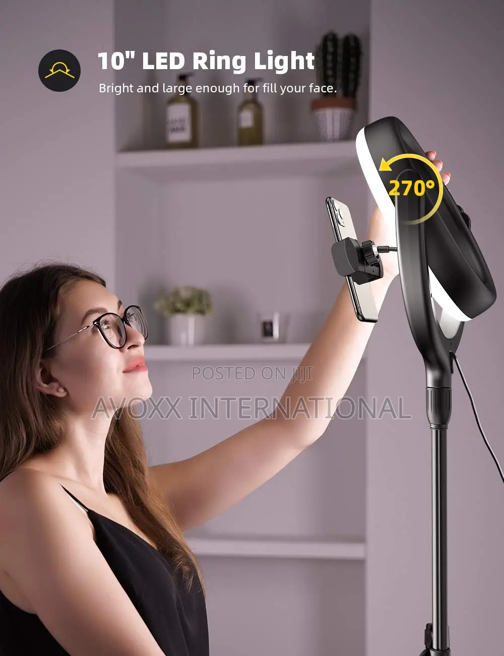 10'' Selfie Ring Light 67'' Tripod Stand - Lamicall Light