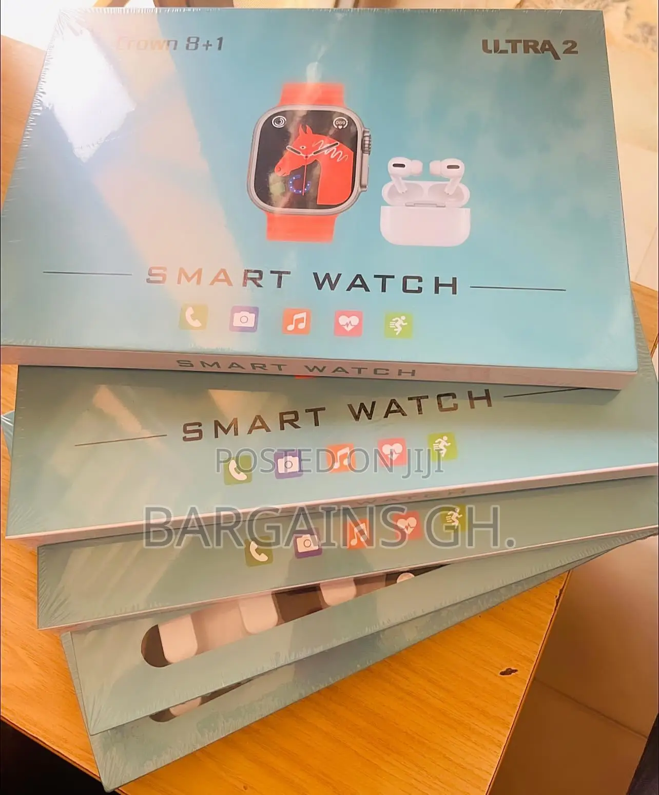 Crown 8 + 1 Ultra Smart Watch With Airpods