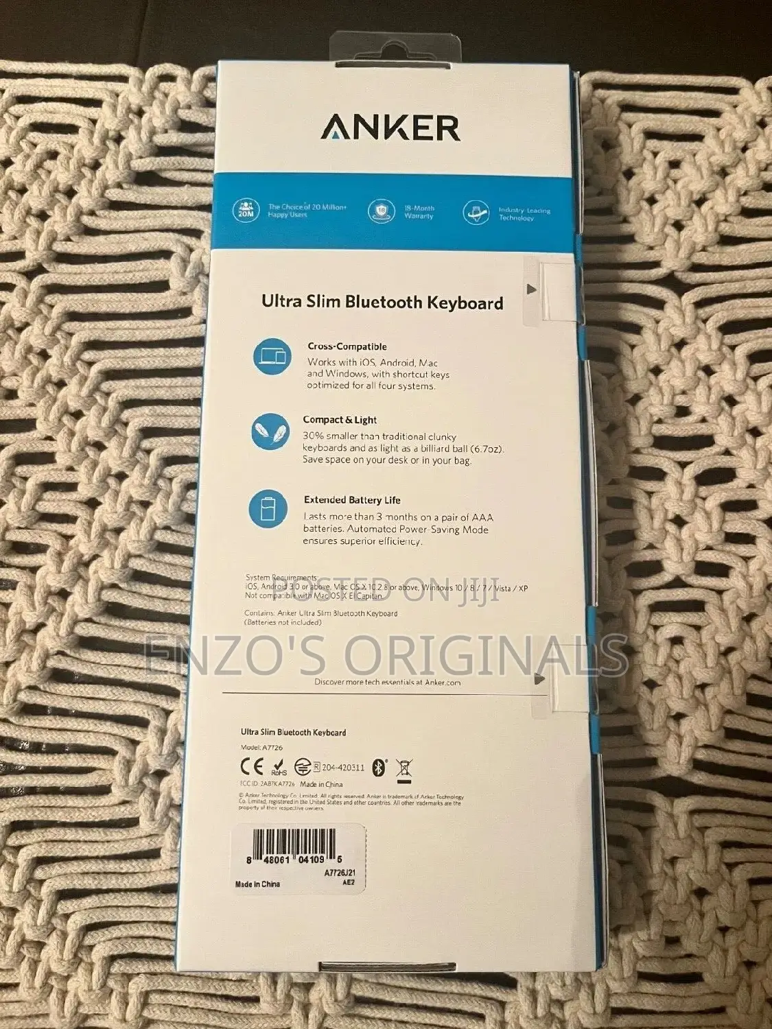 Original Bluetooth Keyboard Ultraslim Universal by Anker