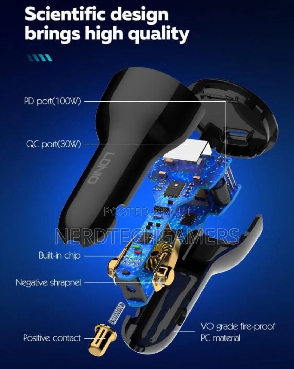 Ldnio C101: 100w Dynamic Car Charger - Brilliant Led Display