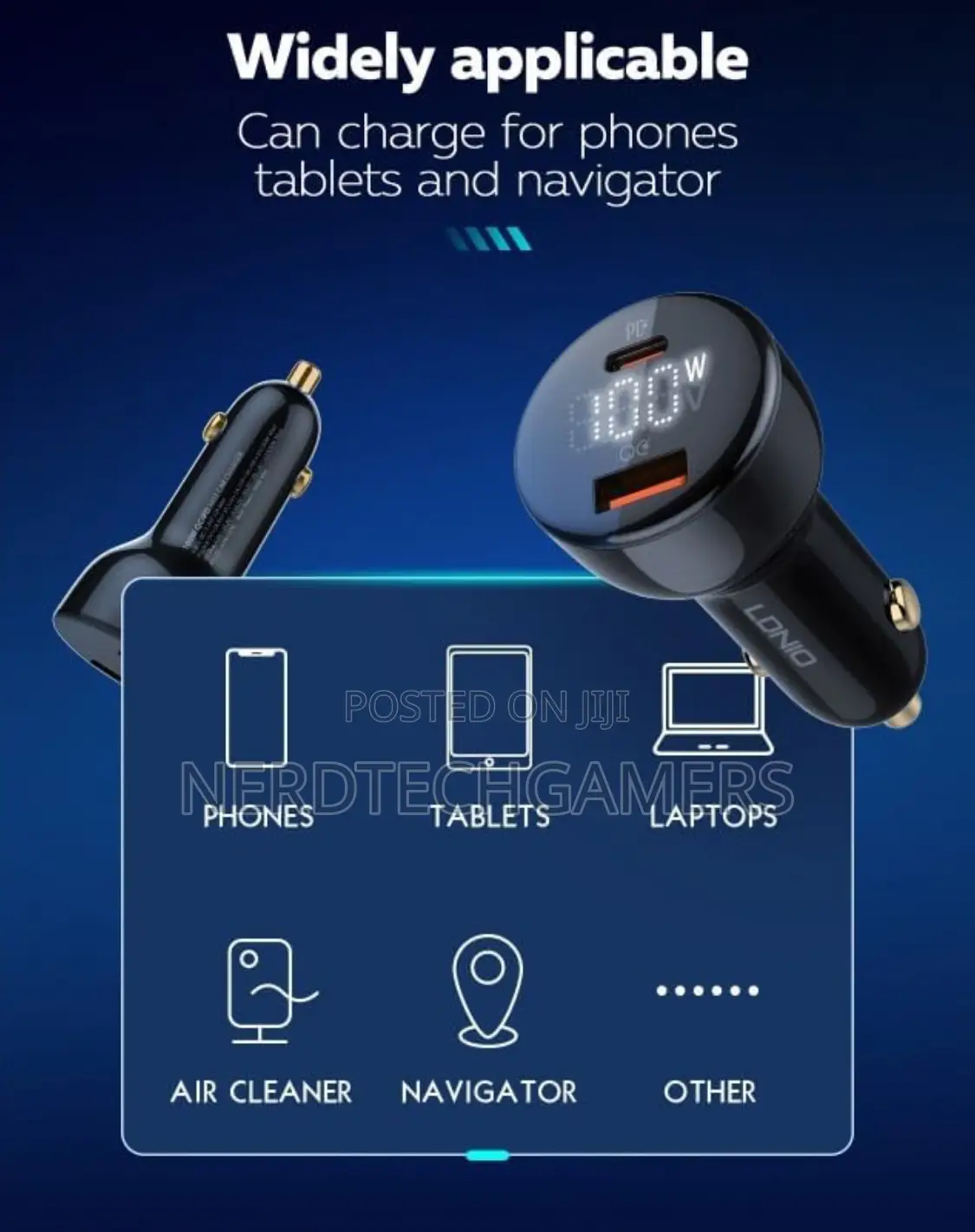 Ldnio C101: 100w Dynamic Car Charger - Brilliant Led Display