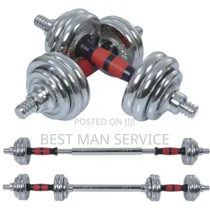 25kg Long Bar Dumbell Set