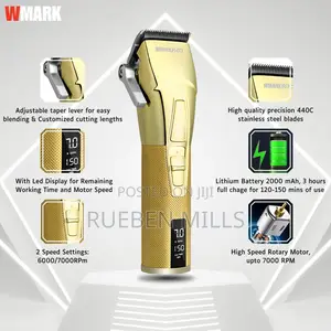 Wmark PRO NG-2036 Cordless Chargeable All Metal Hair Clipper