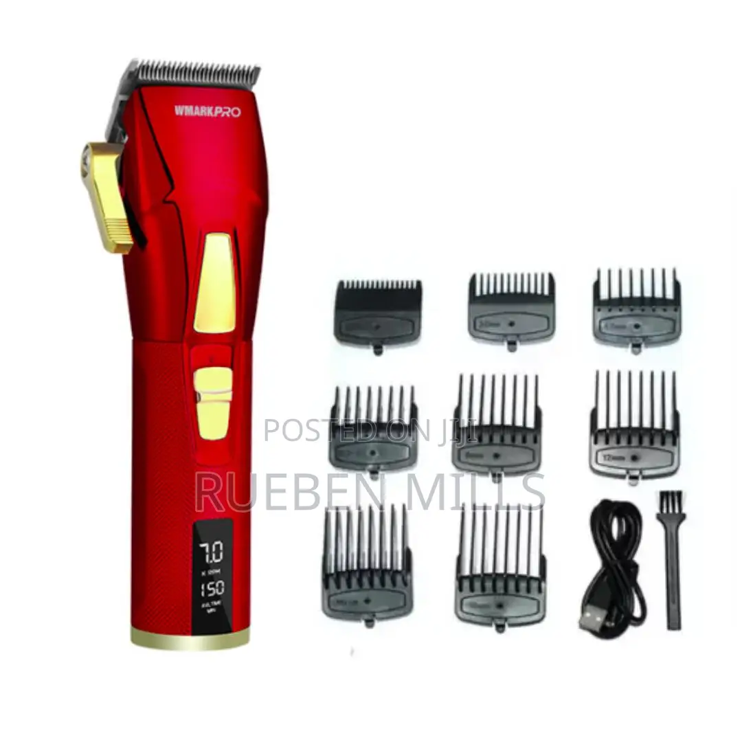 Red Full Metal Body Wmark PRO NG-2036 Barbering Machine