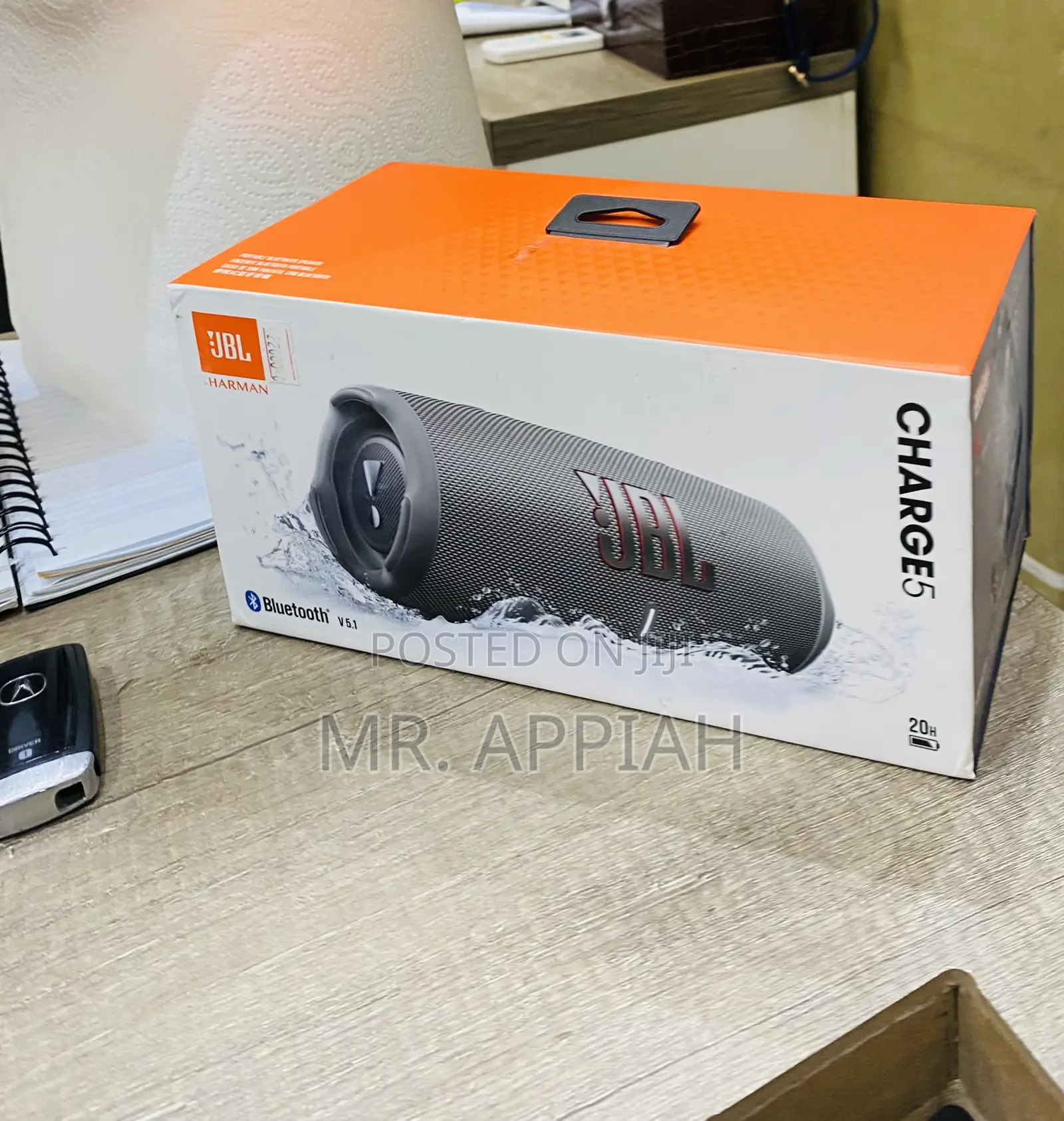 Well Design JBL Charge 5 Portablebluetooth Speaker(Gray)40W