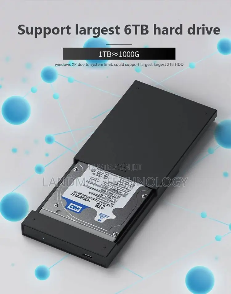 Desktop Harddisk Case USB C 3.0 Type-C 2.5 Inch HDD, SSD