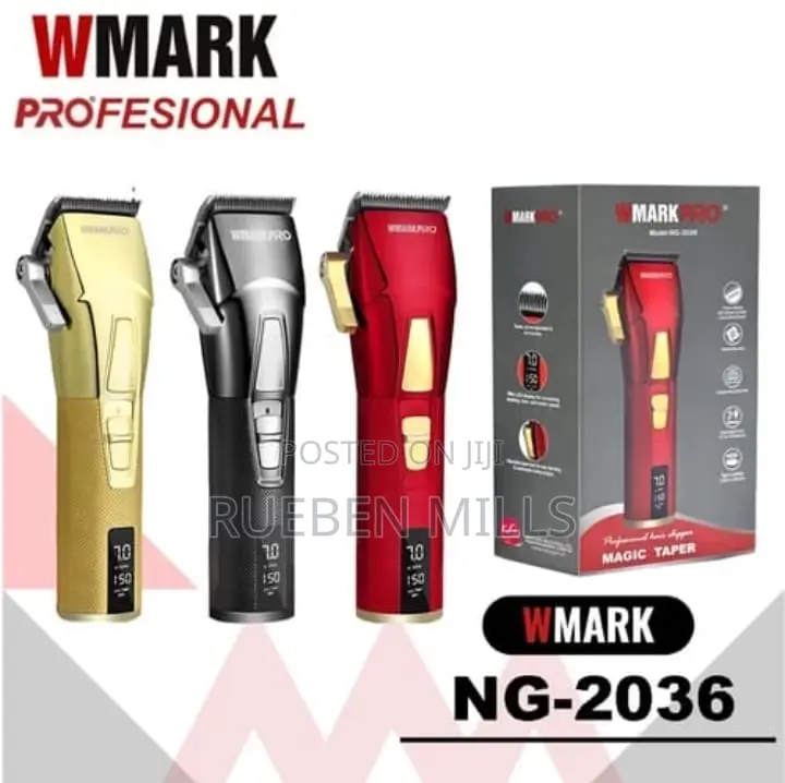 Gold Wmarkpro First Grade Chargeable All Metal Hair Clipper