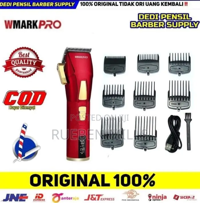 Gold Wmarkpro First Grade Chargeable All Metal Hair Clipper