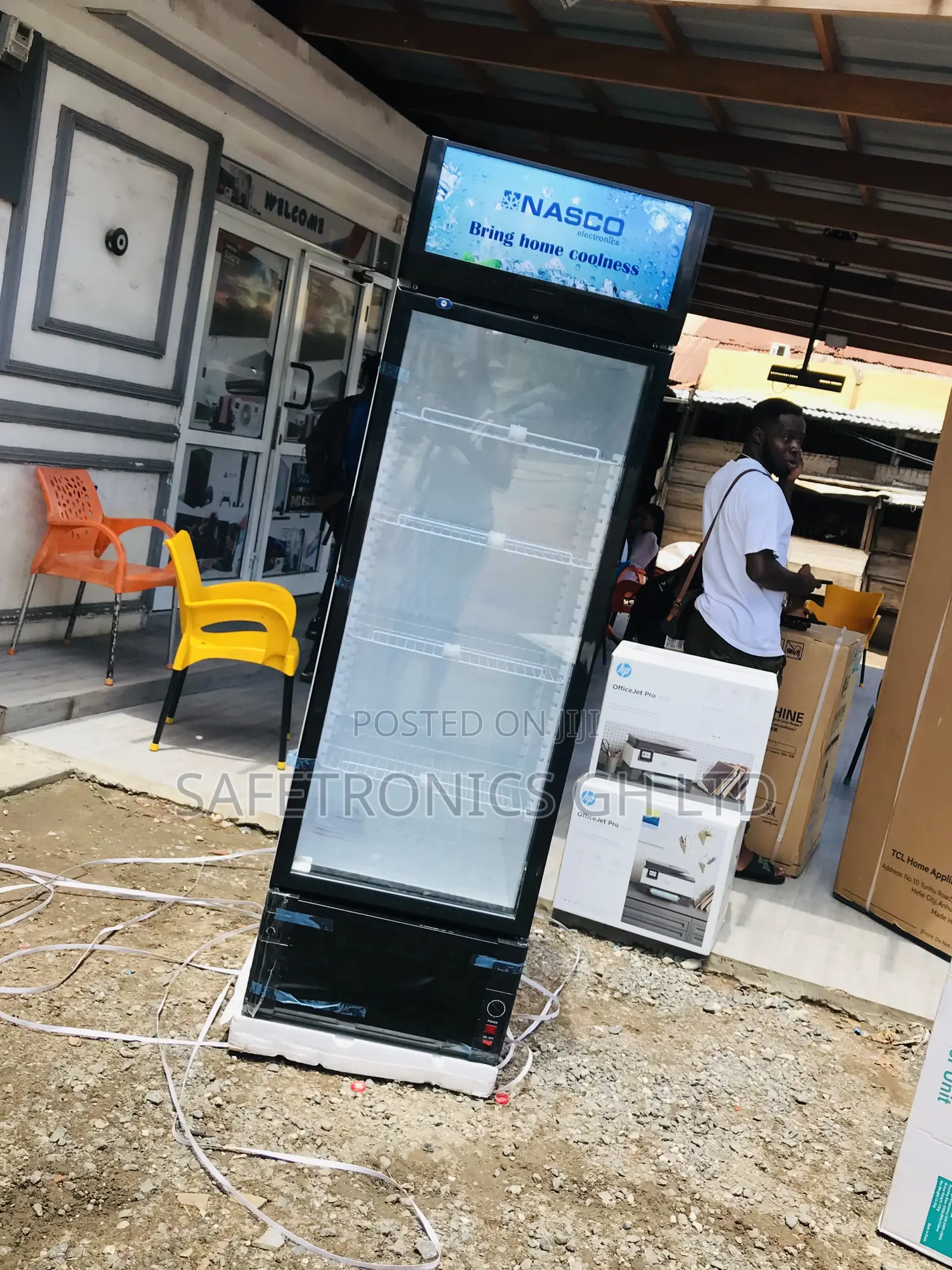 Durable Glass Display Nas-Fl400-1dr Singledoor Fridge