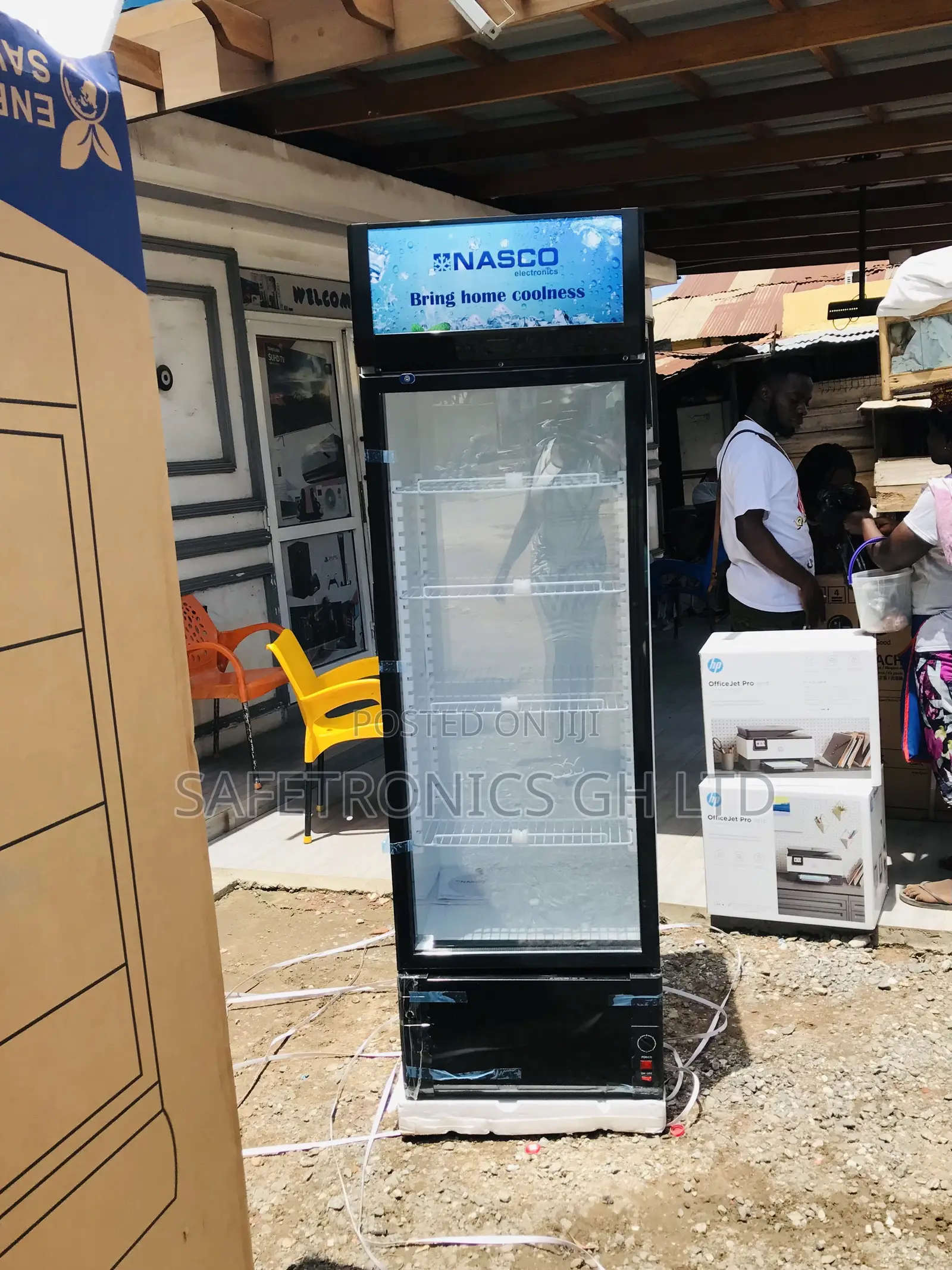 Adjustable Nasco Nas-Fl400-1dr Singledoor Display Fridge