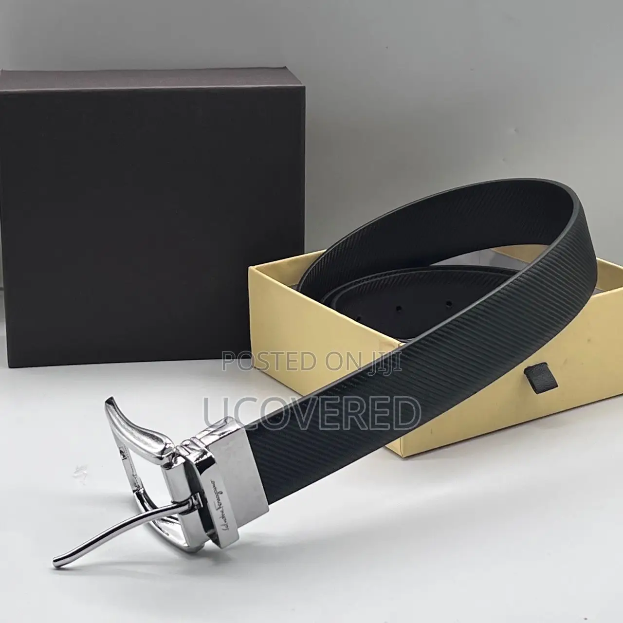 Real Leather Branded Men’S Belt