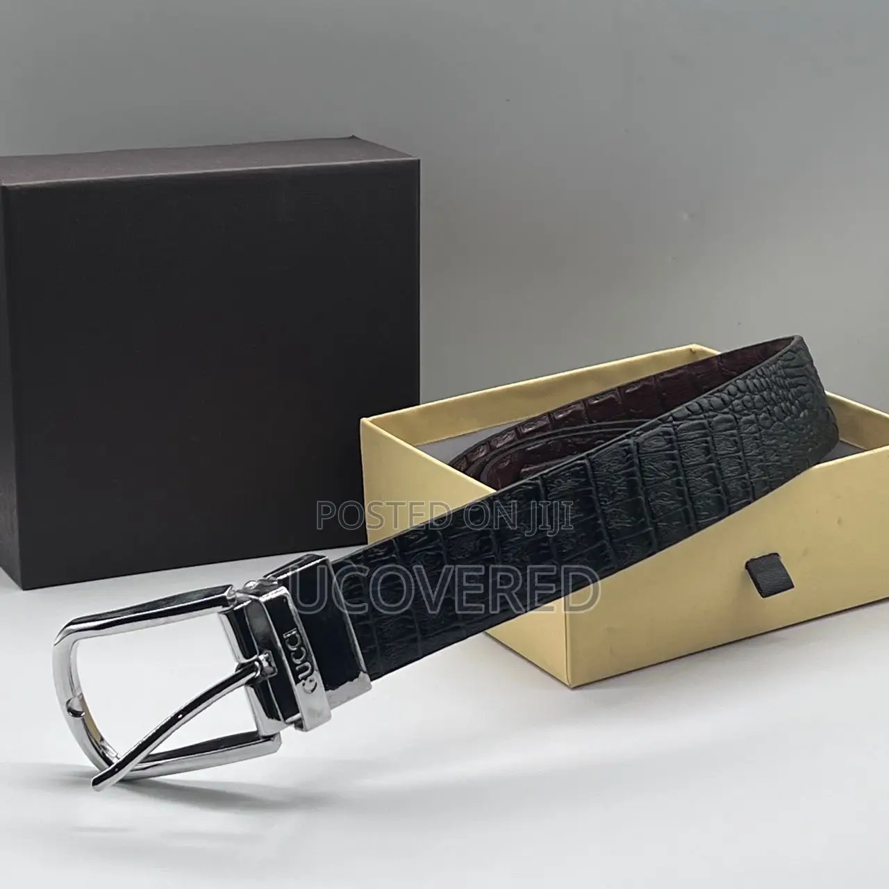 Real Leather Branded Men’S Belt