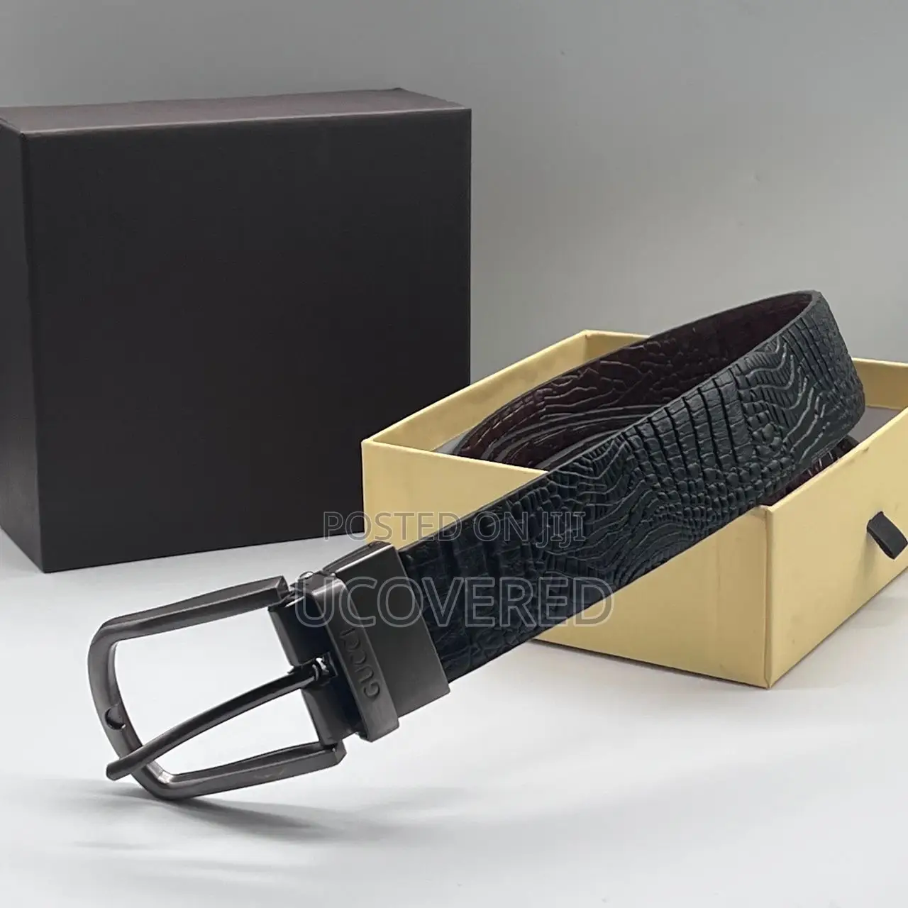 Real Leather Branded Men’S Belt