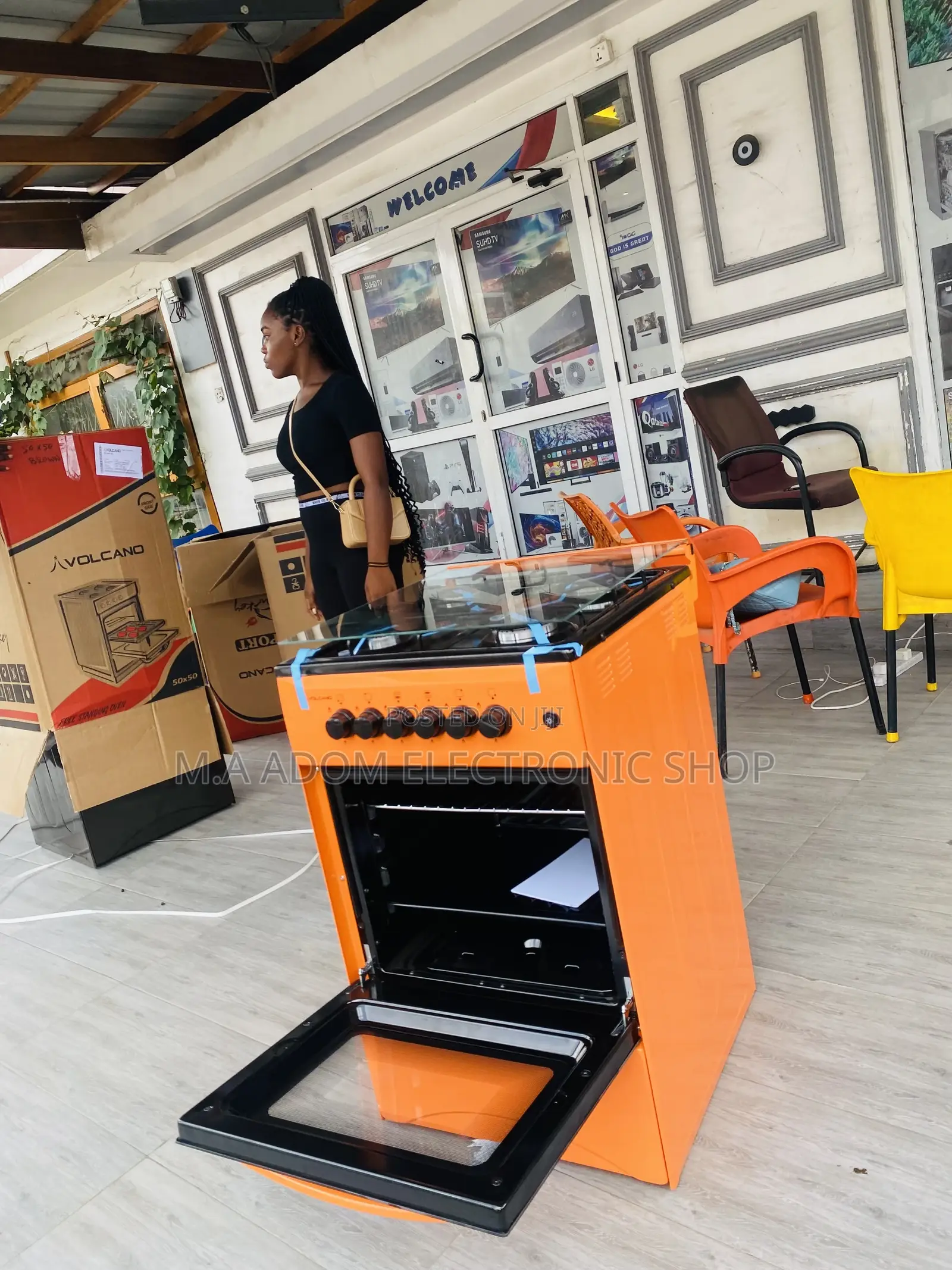 Buy Affordable Volcano 50x50 4 Gas Burner With Oven(Orange)