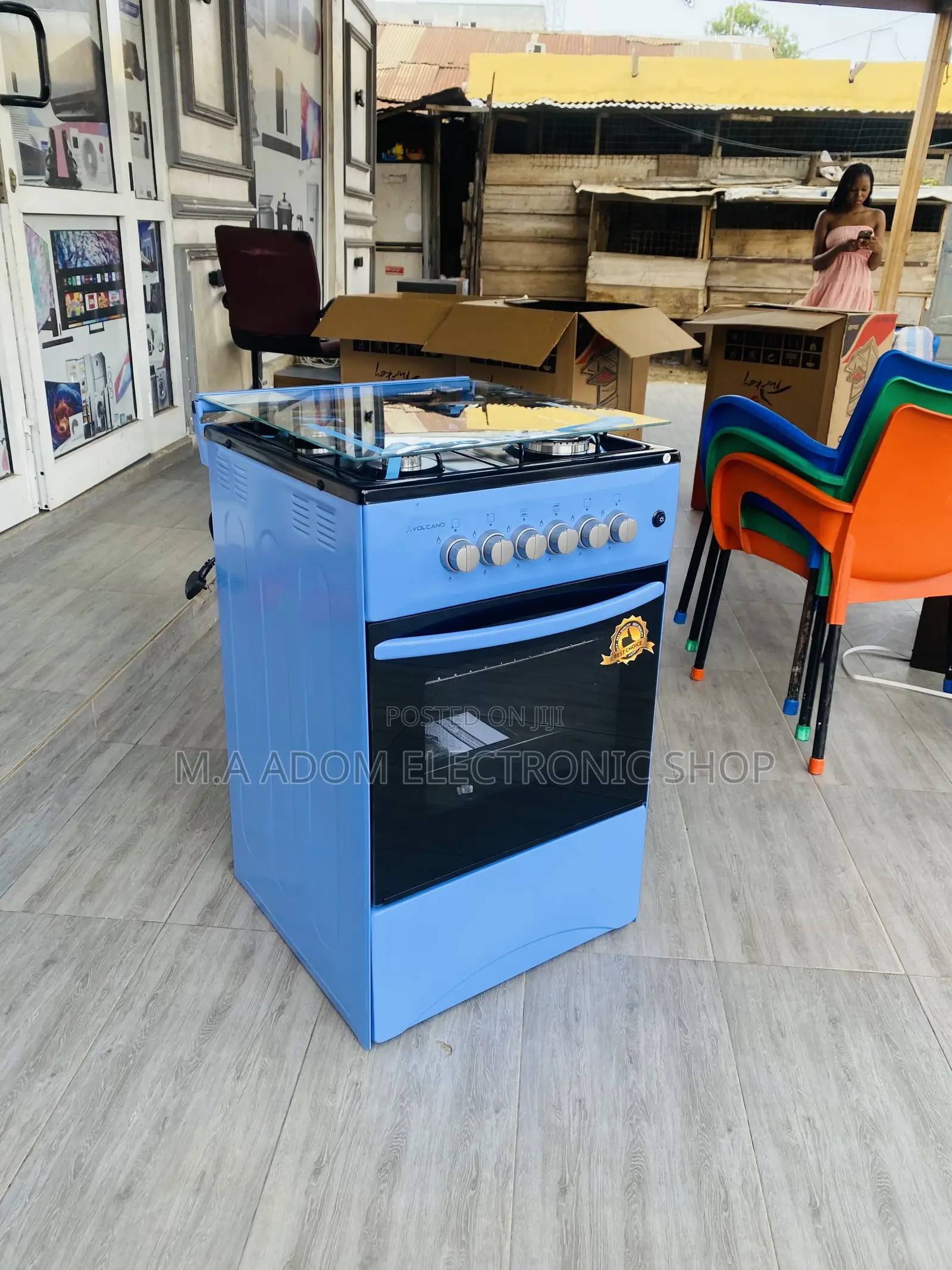 Buy Authentic Volcano 50x50 4 Gas Burner With Oven(Blue).