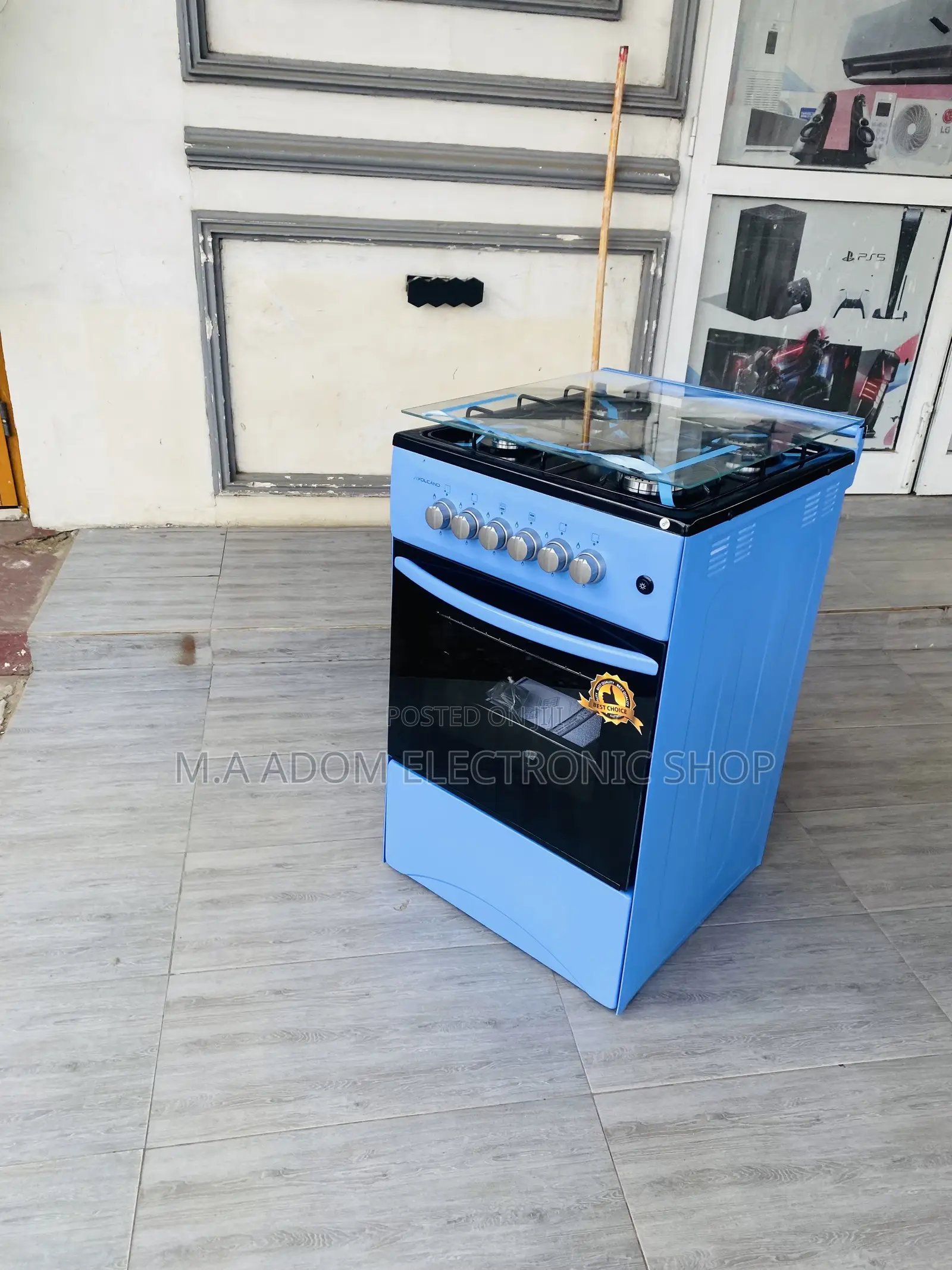 Quality Volcano 50x50 4 Gas Burner With Oven(Blue).