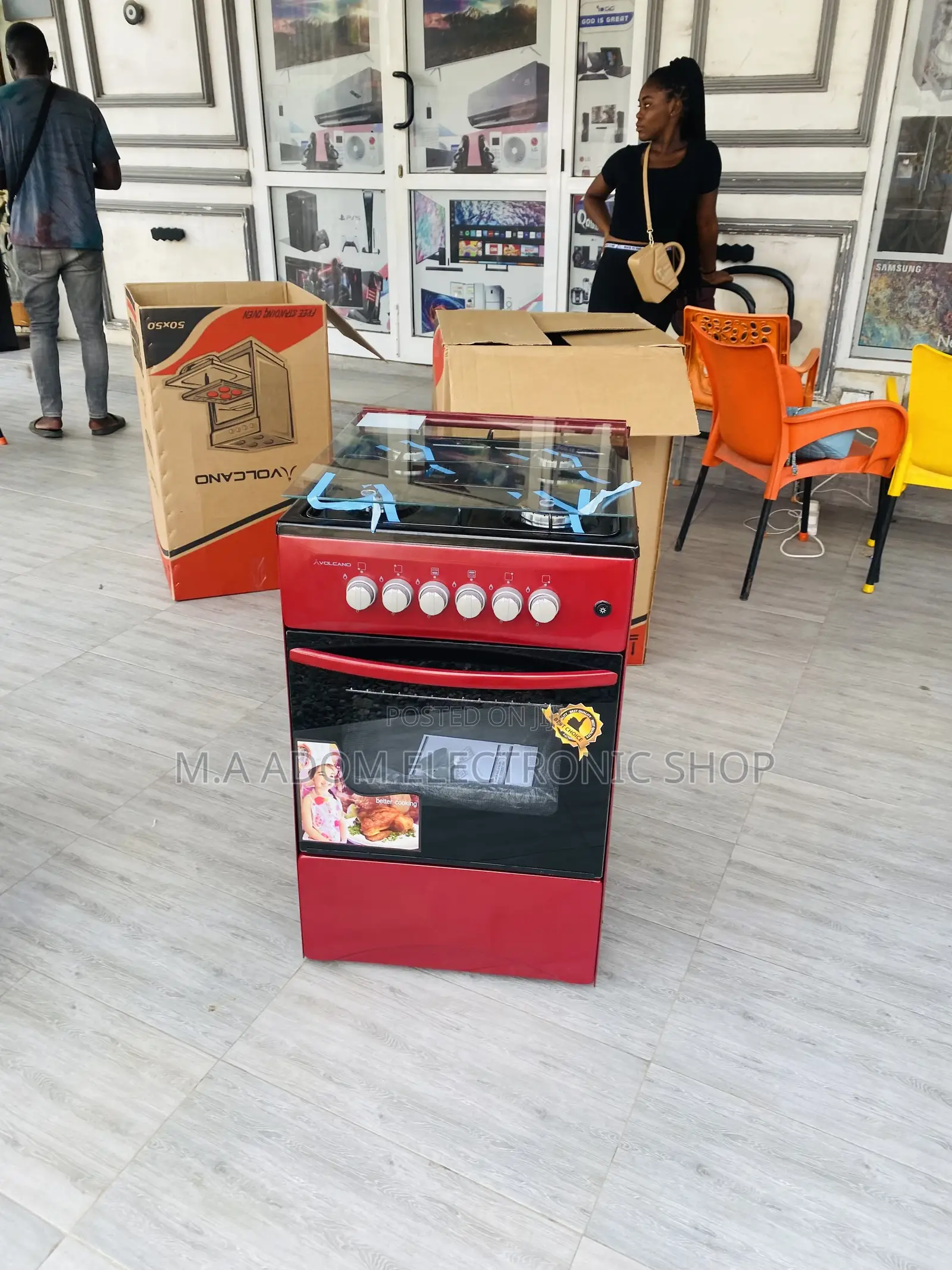 Purchase Affordable Volcano 50x50 Gas Oven 4 Burner(Red).