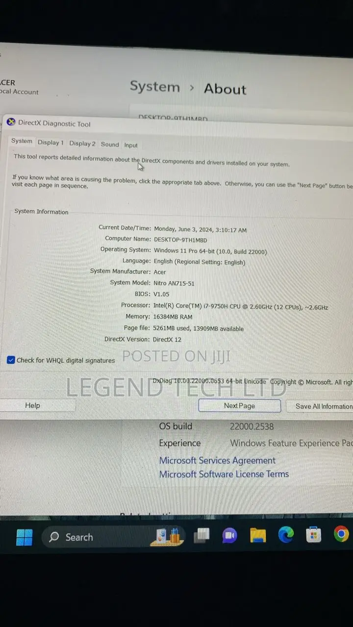Laptop Acer Nitro 17 16GB Intel Core i7 SSD 512GB