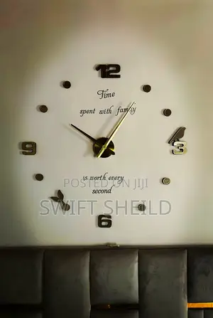 3d Clock(Large Size 100-120cm)Wt Desin Inside Inclusive