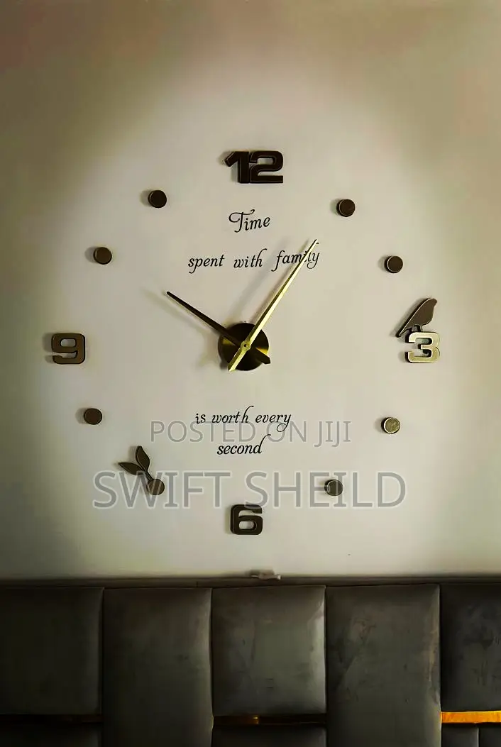 3d Clock(Large Size 100-120cm)Wt Desin Inside Inclusive