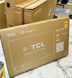 TCL 50 Inch UHD Smart Android TV 50P635(Black).