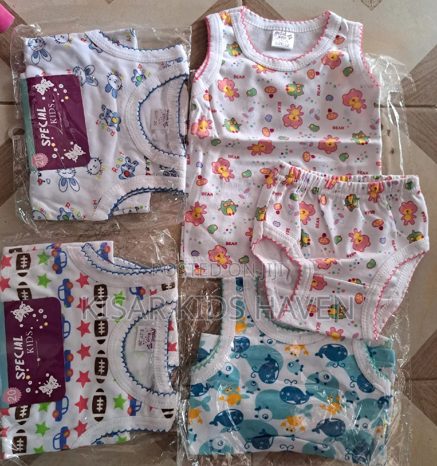 Baby Girls Singlet With Pant 0 To 6months ( 3 Set)