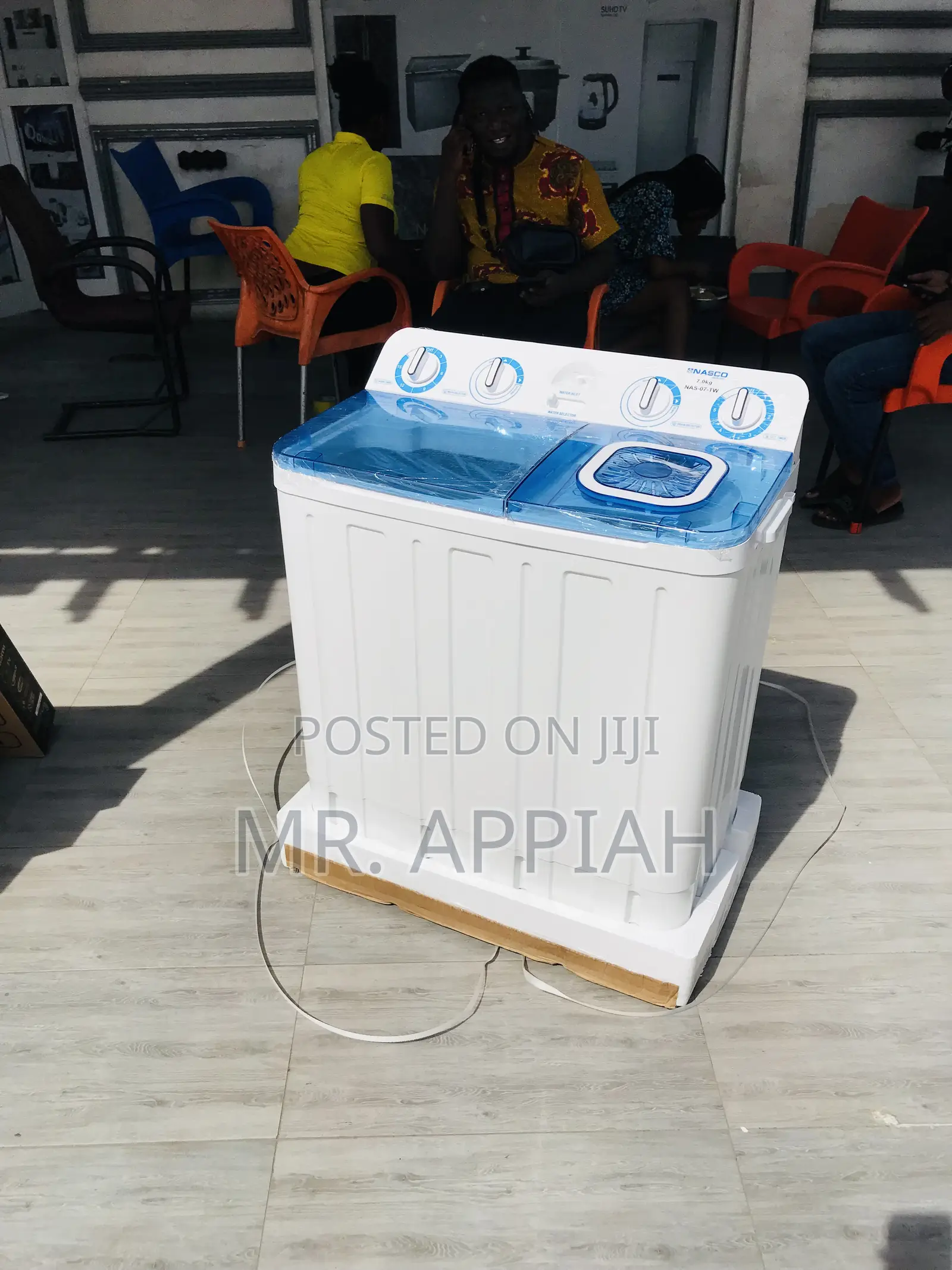 Semi-Automatic Nasco 7kg Electric Washing Machine(White).